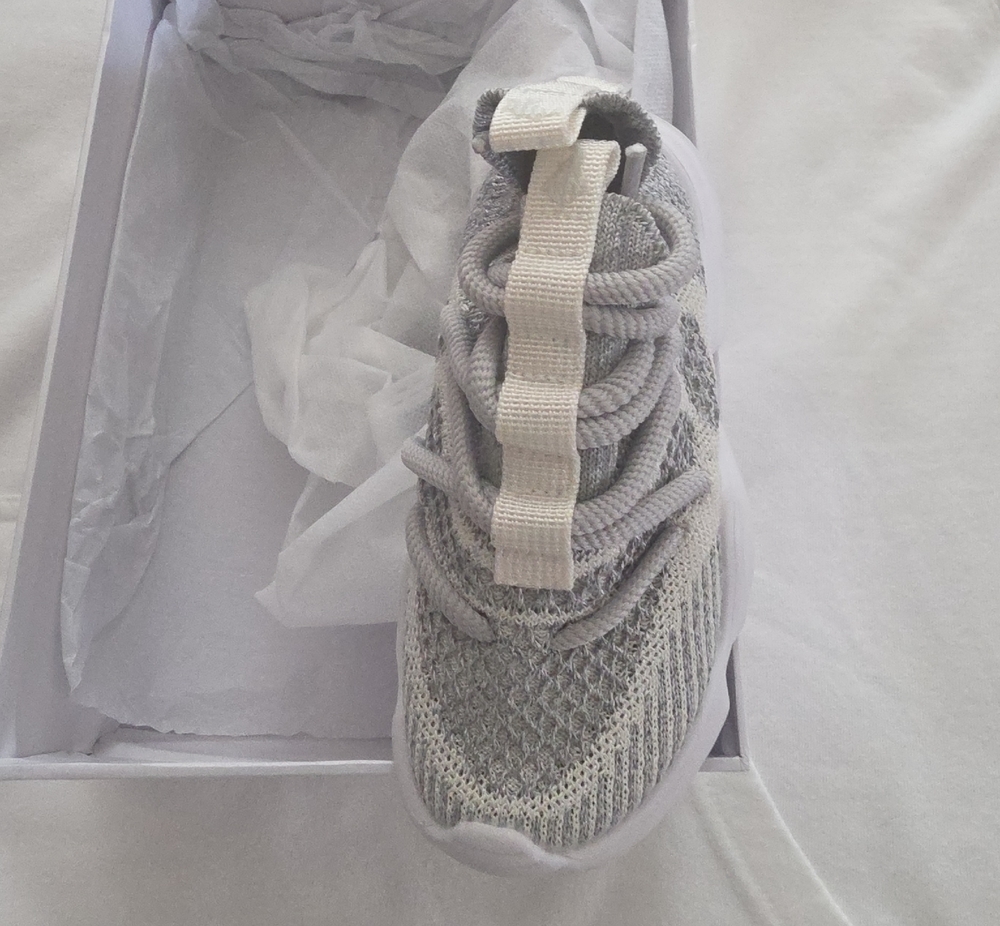 Kids Light Grey Knit Slip-On Sneaker